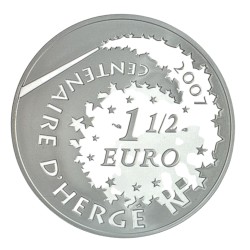 1 Euro 1/2 - Tintin et Tournesol - 2007 - argent BE 2