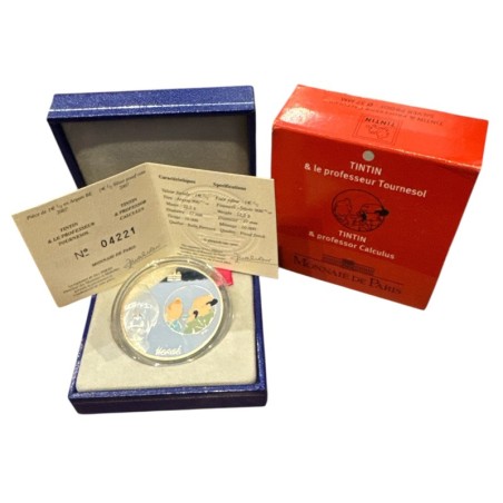 1 Euro 1/2 - Tintin et Tournesol - 2007 - argent BE