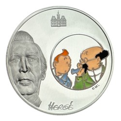 1 Euro 1/2 - Tintin et Tournesol - 2007 - argent BE