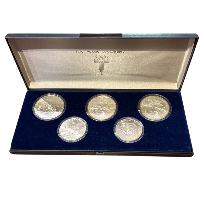 Russie - Coffret 5 monnaies 1978 Argent - Jeux Olympique Moscou 1980 - FDC