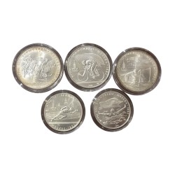 Russie - Coffret 5 monnaies 1978 Argent - Jeux Olympique Moscou 1980 - FDC 2
