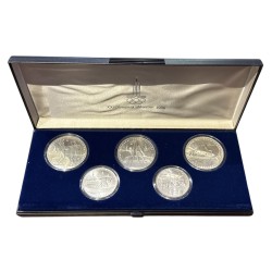 Russie - Coffret 6 Monnaies - 1977 - JO Moscou 1980 - argent 133g - FDC 