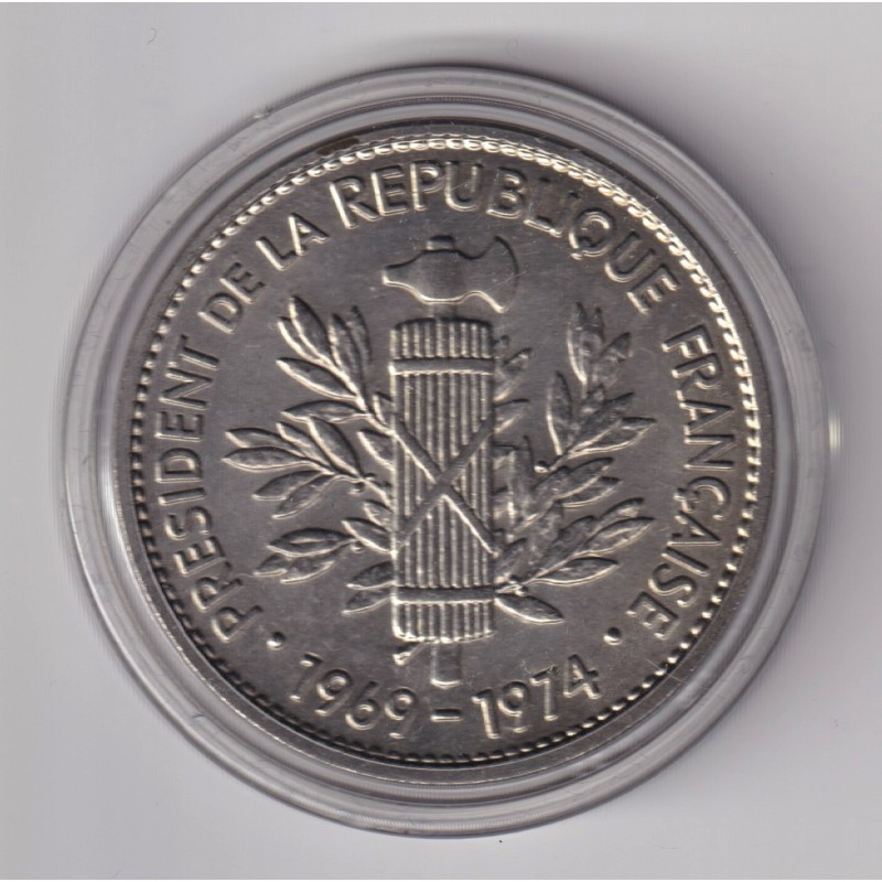 Médaille - Georges Pompidou - Président de la République - 1994 - portrait sur la droite - 