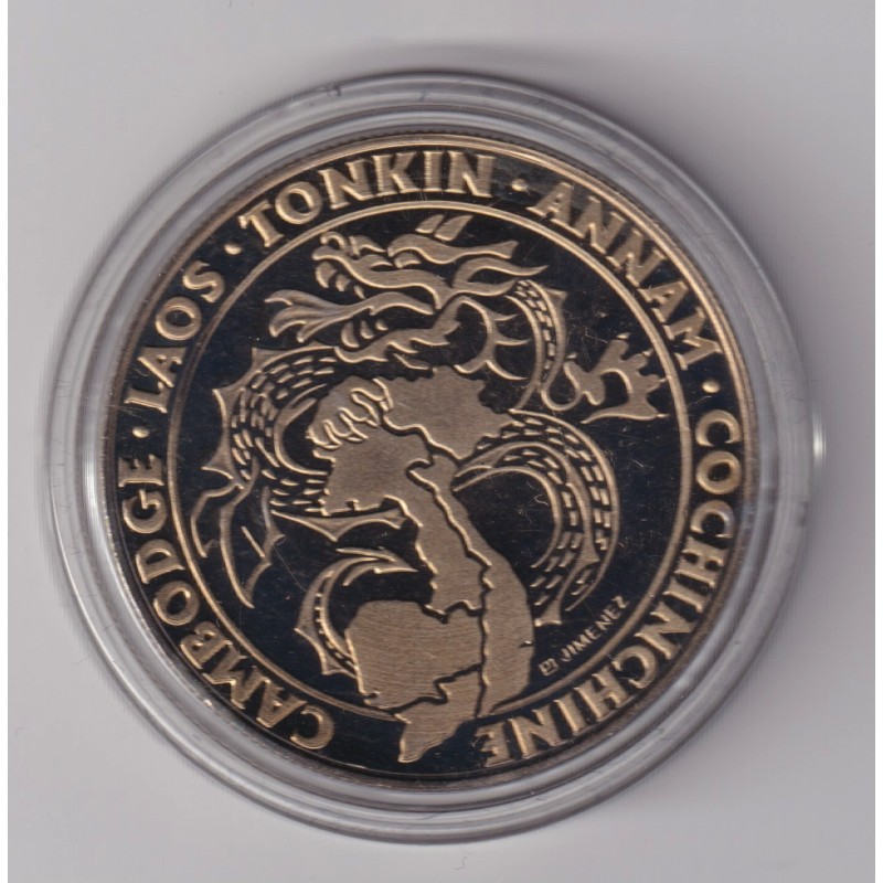 Médaille - Hommage combattants campagne d'Indochine - 1945-1954 - cupronickel - 41mm
