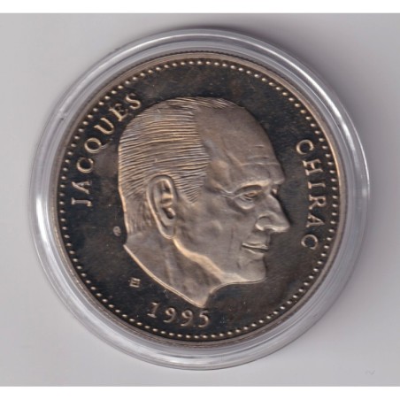Médaille - Jacques Chirac - Président de la République - 1995 - portrait sur la droite