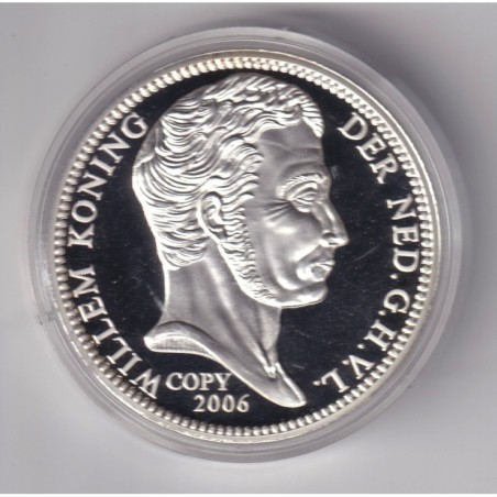 Médaille - Réplique 3 Gulden 1817 - Wilhelm I - cuivre argenté - 40mm - flan bruni