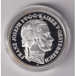 Médaille - Réplique Double vereins thaler 1857 - cuivre argenté - 40mm - flan bruni