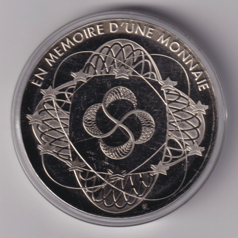 Médaille - 50 Francs Quentin de la tour - maillechort - 50mm - Flan bruni