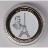 Médaille - Gustave Eiffel et la Tour eiffel - maillechort - 35mm - Flan bruni
