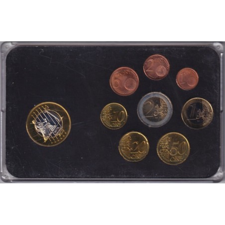 Autriche - Coffret 8 Monnaies - 1 Cent à 2 euro - années mélangées + 1 Euro essai 1997