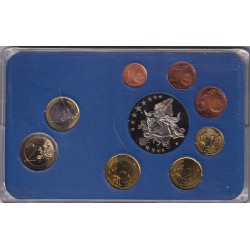 Malte - Coffret 8 Monnaies - 1 Cent à 2 euro 2008 + Médaille Europa 2002 billet -  50.000 ex 2