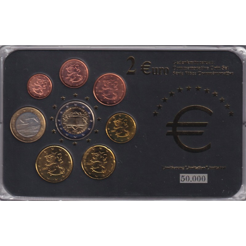 Finlande - Coffret 8 Monnaies - 1 Cent à 1 euro 2007 + 2€ commemo 2007 - 50.000 ex
