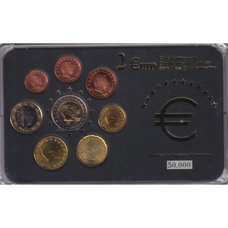 Luxembourg - Série 8 monnaies - 1 Cent à 2 Euro - années mélangées - comprenant la 2€ commemo 2005 - 50.000 ex