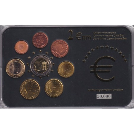 Luxembourg - Série 8 monnaies - 1 Cent à 2 Euro - années mélangées - comprenant la 2€ commemo 2004 - 50.000 ex