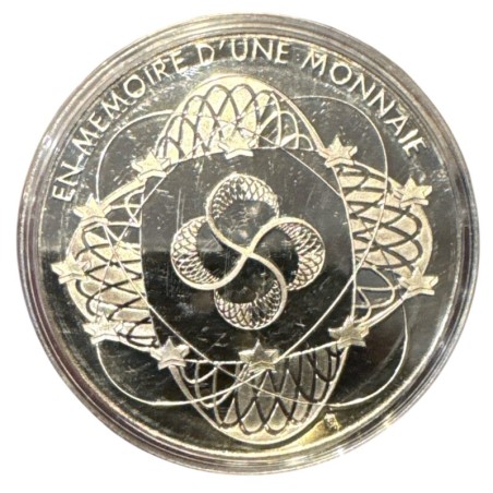 Médaille - 5 Francs pasteur - En mémoire d'une monnaie - maillechort - 50mm - Flan bruni