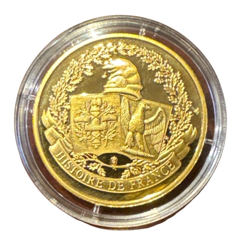 Médaille - Le Débarquement de normandie - 6 juin 1944 - cuivre doré - 30mm - Flan bruni