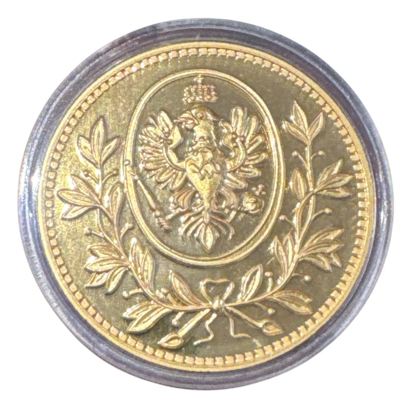 Médaille - Refrappe Ducat Prussien 1803 - cuivre doré - 40mm - Flan bruni
