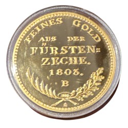 Médaille - Refrappe Ducat Prussien 1803 - cuivre doré - 40mm - Flan bruni 2