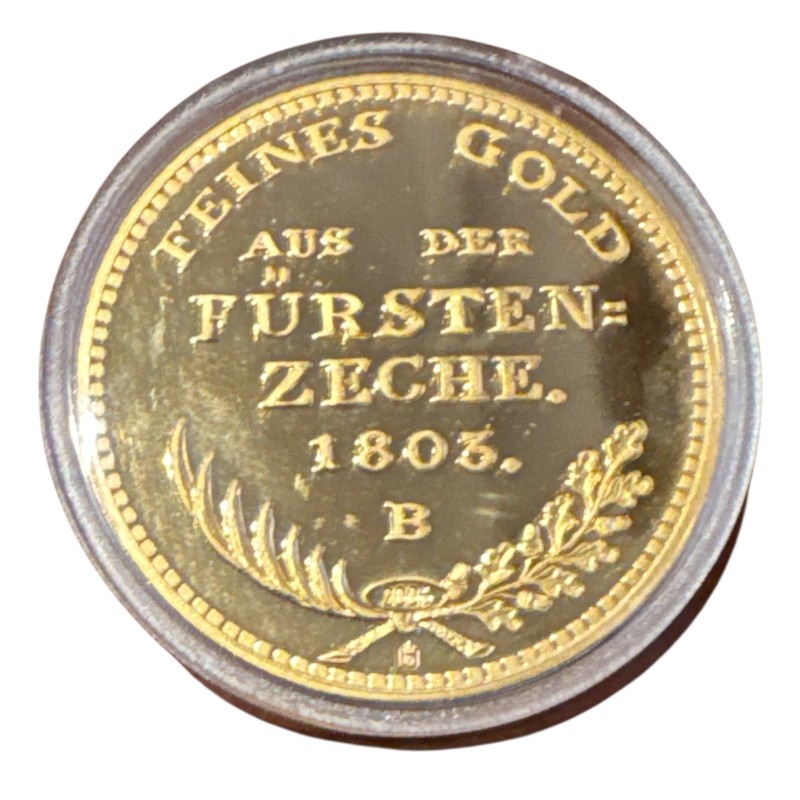 Médaille - Refrappe Ducat Prussien 1803 - cuivre doré - 40mm - Flan bruni