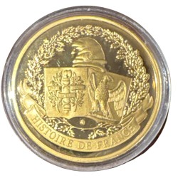 Médaille - Prise de la bastille - 14 juillet 1789 - Histoire de France - cuivre doré - 40mm  - Flan bruni 2