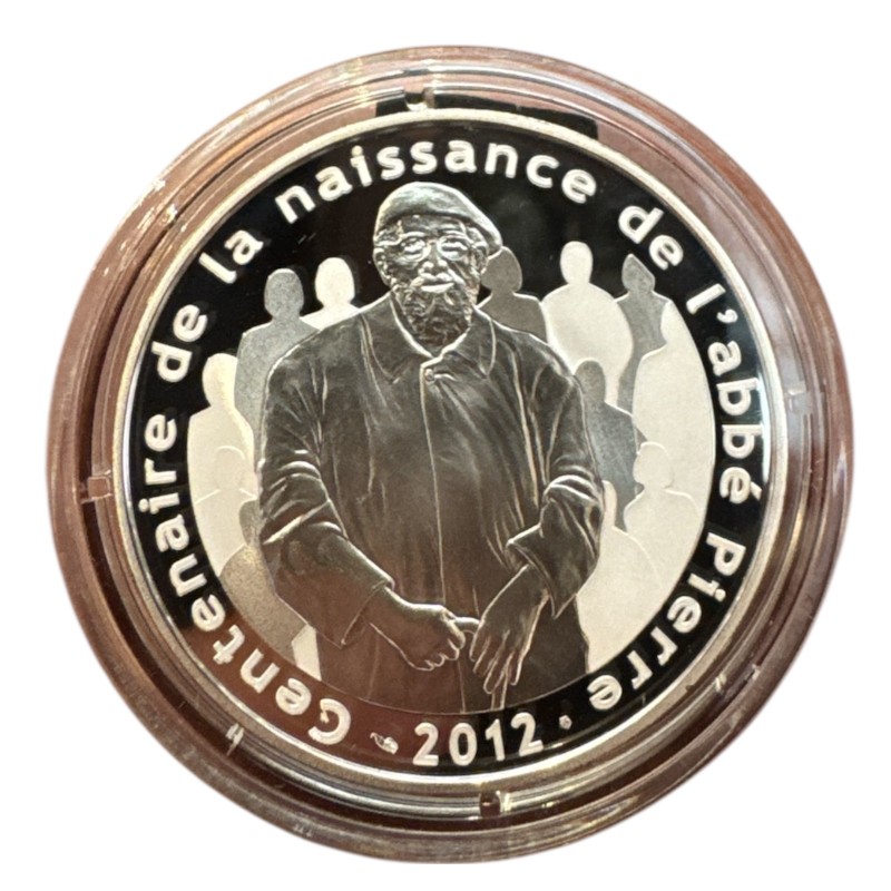 10 Euro 2012 - Abbé Pierre - argent 22,2g 0,900 - Belle épreuve