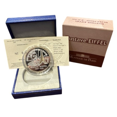 10 Euro 2009 - Gustave Eiffel - argent 22,2g 0,900 - Belle épreuve
