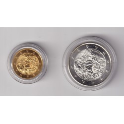 Lot 2 Monnaies - 300€ en or et 30€ argent - 1996 Leclerc Demain l'euro - UNC 2