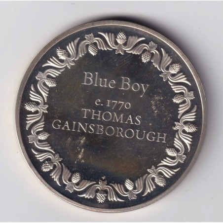 Médaille - Blue boy - 1770 Thomas Gainsborough - Les 100 plus grands chefs-d'oeuvre - argent 65g 0,800 - 50,5mm - SUP