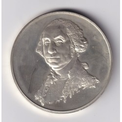 Médaille - Georges Washington - 1796 Gilbert Stuart - Les 100 plus grands chefs-d'oeuvre - argent 65g 0,800 - 50,5mm - SUP
