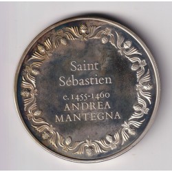 Médaille - Saint sebastien - 1455-1460 - Andrea Mantegna - Les 100 plus grands chefs-d'oeuvre - argent 65g 0,800 - 50,5mm - SUP 2