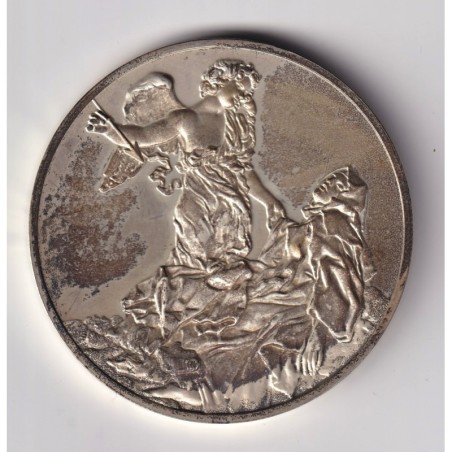 Médaille - L'extase de sainte therese - 1645-1652 - Bernin - Les 100 plus grands chefs-d'oeuvre - argent 65g 0,800 - 50,5mm - SU