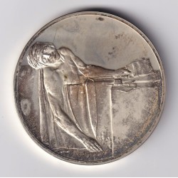 Médaille - La mort de Marat - 1793 - Jacques Louis David - Les 100 plus grands chefs-d'oeuvre - argent 65g 0,800 - 50,5mm - SUP