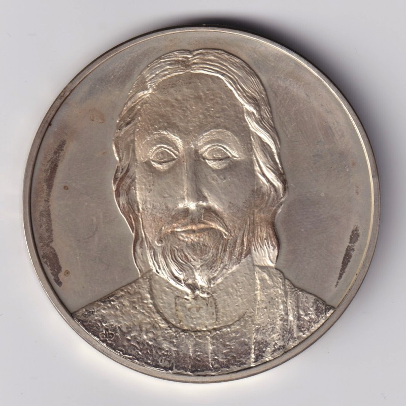 Médaille - Beau dieu - 13e siècle - anonyme - Les 100 plus grands chefs-d'oeuvre - argent 65g 0,800 - 50,5mm - SUP