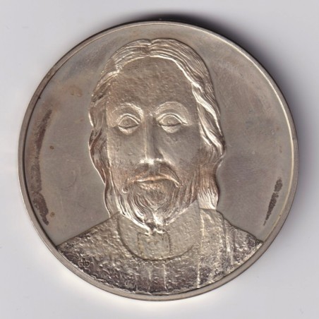 Médaille - Beau dieu - 13e siècle - anonyme - Les 100 plus grands chefs-d'oeuvre - argent 65g 0,800 - 50,5mm - SUP