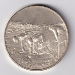 Médaille - Les glaneuses - 1857 - jean françois millet - Les 100 plus grands chefs-d'oeuvre - argent 65g 0,800 - 50,5mm - SUP
