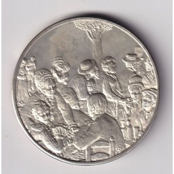 Médaille - Le moulin de la galette - 1876 - pierre auguste Renoir - Les 100 plus grands chefs-d'oeuvre - argent 65g 0,800 - 50,5