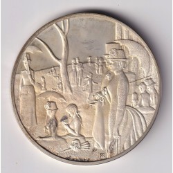 Médaille - Un dimanche après-midi à la grande jatte - 1884-1886 - Georges Seurat - Les 100 plus grands chefs-d'oeuvre - argent 6