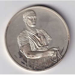 Médaille - L'aurige de Delphes - 470 av JC - Grec - Les 100 plus grands chefs-d'oeuvre - argent 65g 0,800 - 50,5mm - SUP