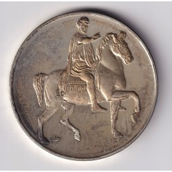 Médaille - Marc Aurèle - 161-180 - Roman - Les 100 plus grands chefs-d'oeuvre - argent 65g 0,800 - 50,5mm - SUP
