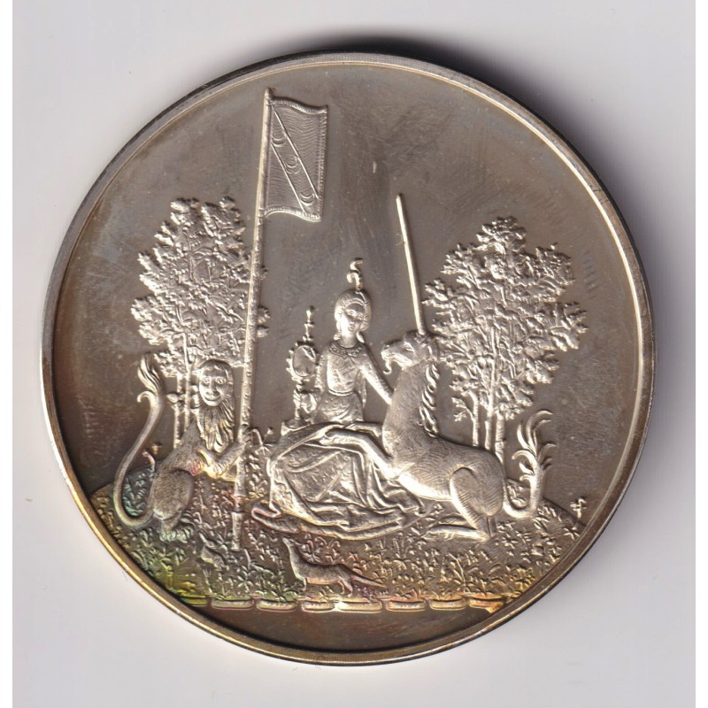 Médaille - La dame à la licorne - 1490-1500 - anonyme - Les 100 plus grands chefs-d'oeuvre - argent 65g 0,800 - 50,5mm - SUP