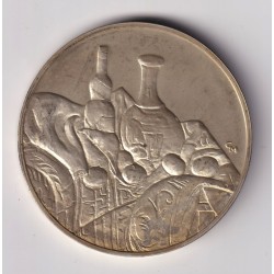 Médaille - Nature morte - 1890 - Paul Cézanne - Les 100 plus grands chefs-d'oeuvre - argent 65g 0,800 - 50,5mm - SUP
