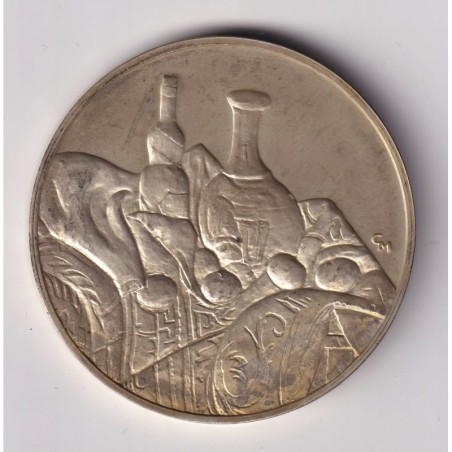 Médaille - Nature morte - 1890 - Paul Cézanne - Les 100 plus grands chefs-d'oeuvre - argent 65g 0,800 - 50,5mm - SUP
