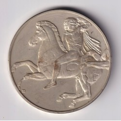 Médaille - Cavalier - 440 av JC - Grec - Les 100 plus grands chefs-d'oeuvre - argent 65g 0,800 - 50,5mm - SUP