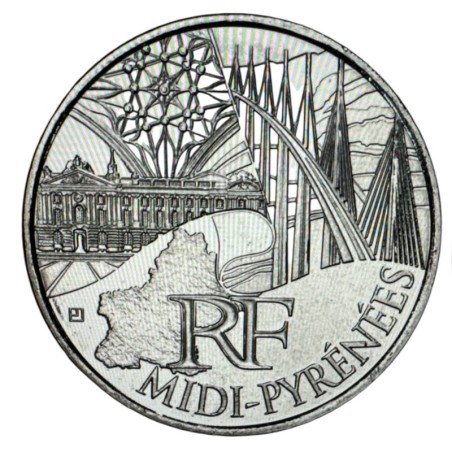 10 Euro 2010 -  Ile de France - argent 10g 0,900 - Euro des Régions - SUP