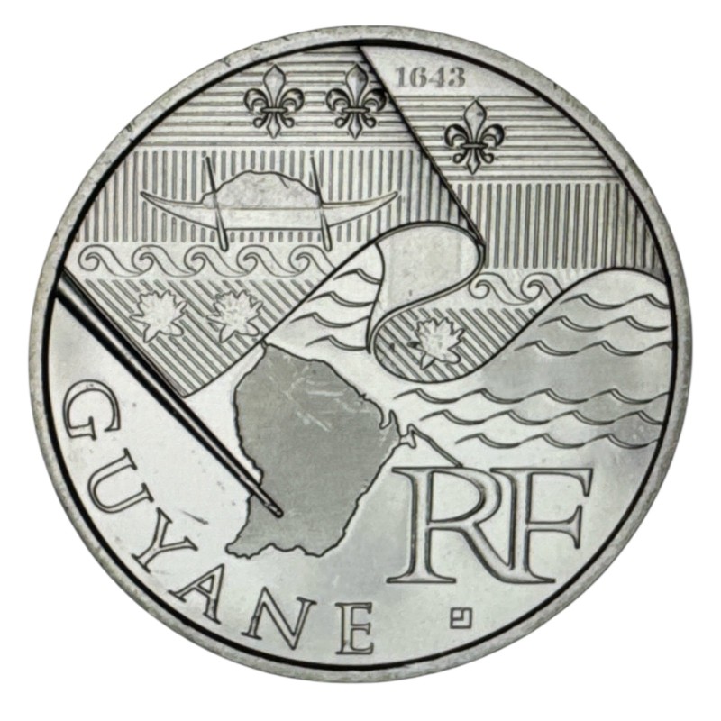 10 Euro 2010 - Guyane - argent 10g 0,900 - Euro des Régions - SUP
