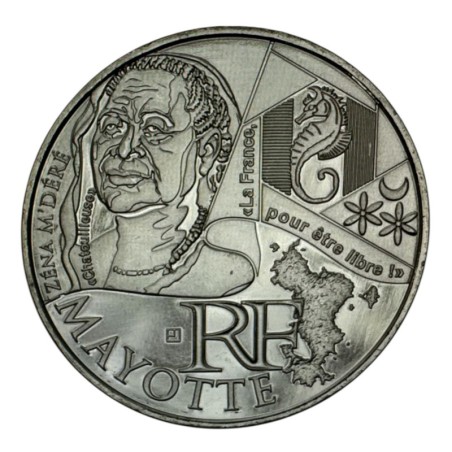 10 Euro des Régions - Mayotte - 2012 - argent 10g 0,500 - SUP