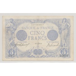 5 Francs Bleu - 2.12.1915