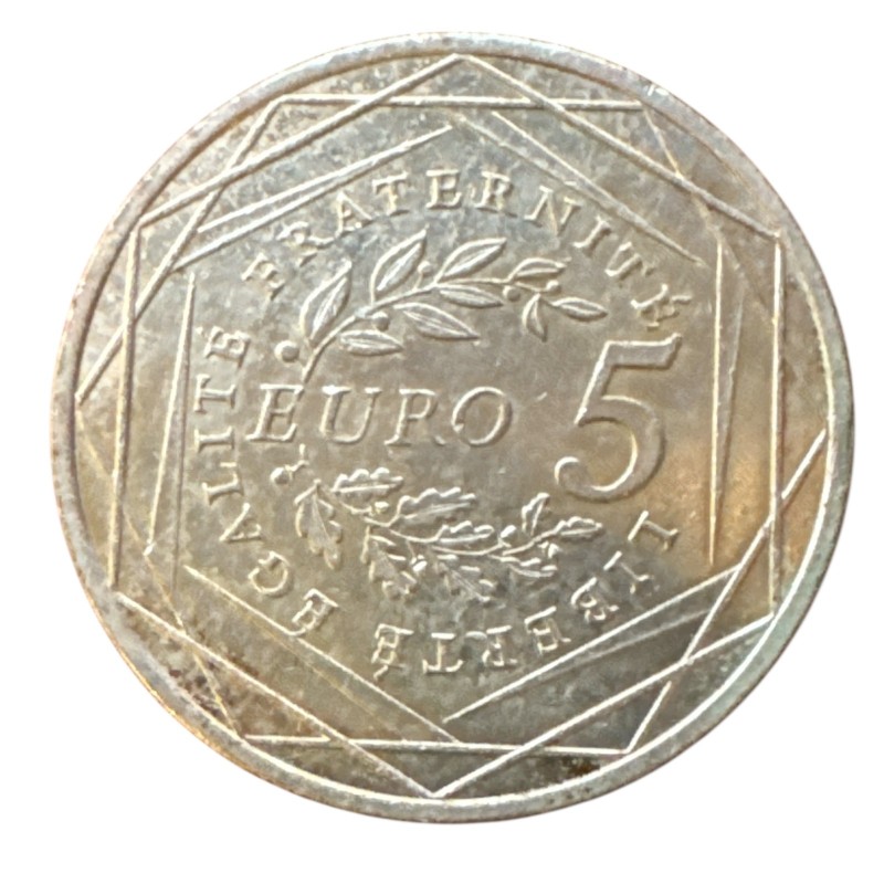 5 Euro 2008 - Semeuse - argent 10g 0,500 - TTB+