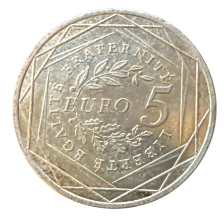 5 Euro 2008 - Semeuse - argent 10g 0,500 - TTB+