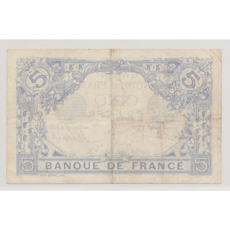 5 Francs Bleu - 2.12.1915